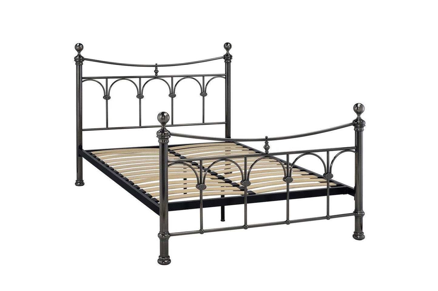 Gamma Bed Frame King Antique Nickel