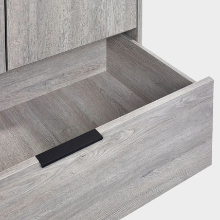 Bali Wardrobe 2 Door 1 Drawer Grey Oak