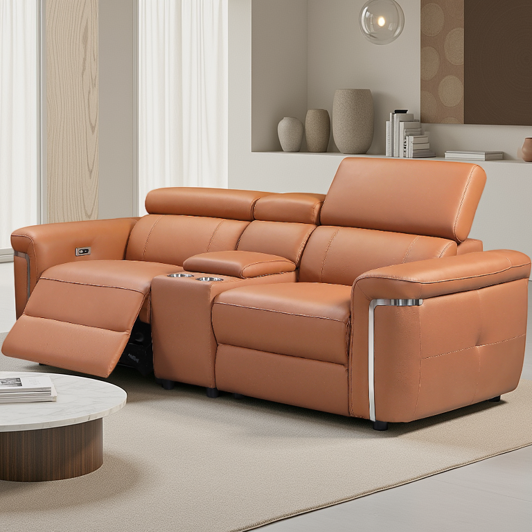 Somerville Electric Recliner Sofa Tan 2 Seater