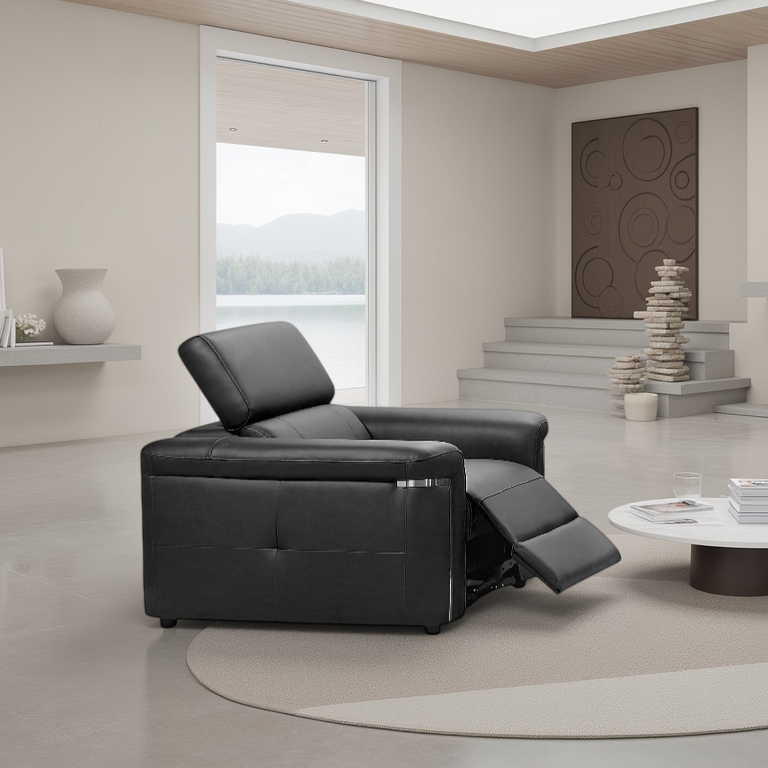 Somerville Electric Recliner Sofa Black Armchair