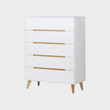 Alicia Chest 5 Drawer White