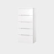 Manhattan Chest 5 Drawer High Gloss White
