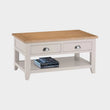 Richmond Coffee Table with 2 Drawers Elephant Grey/ Euro Oak
