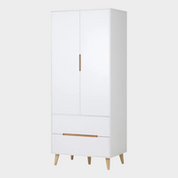 Alicia Wardrobe 2 Door 2 Drawer White