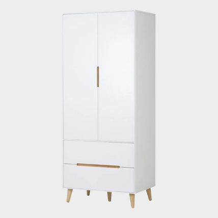 Alicia Wardrobe 2 Door 2 Drawer White