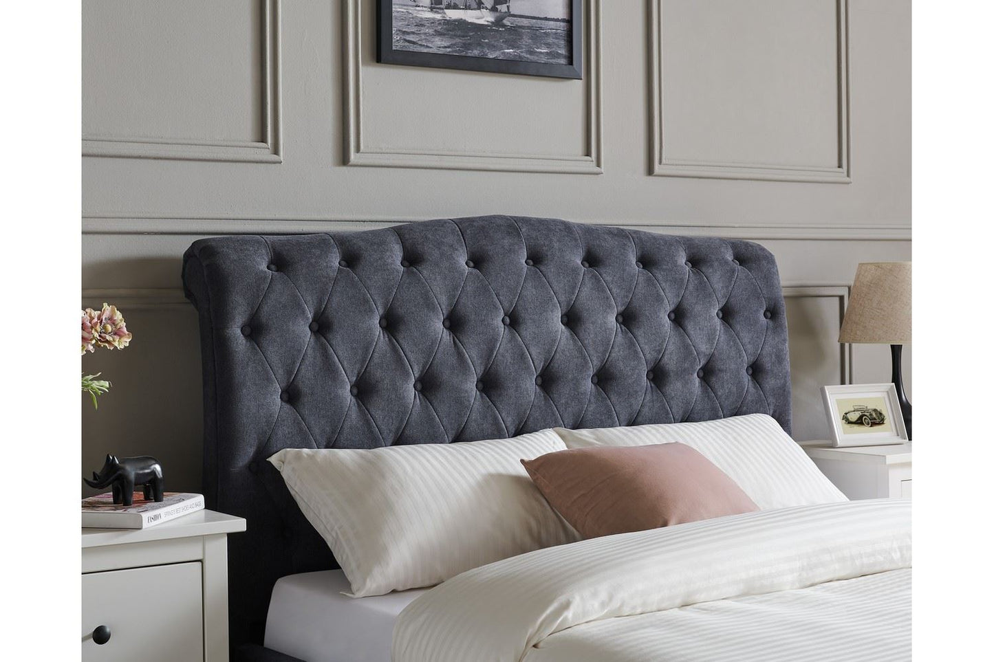 Rosa Bed Frame Super King Dark Grey