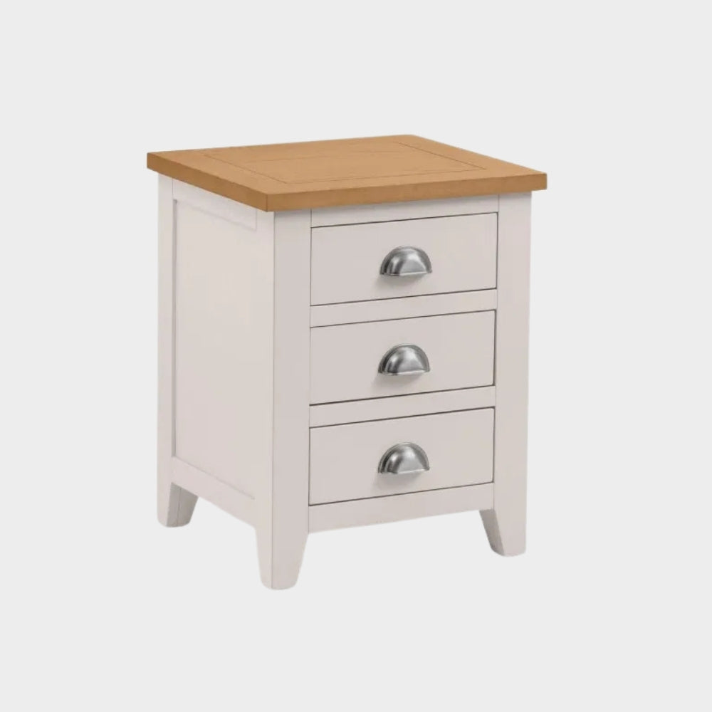 Richmond Bedside 3 Drawer Elephant Grey