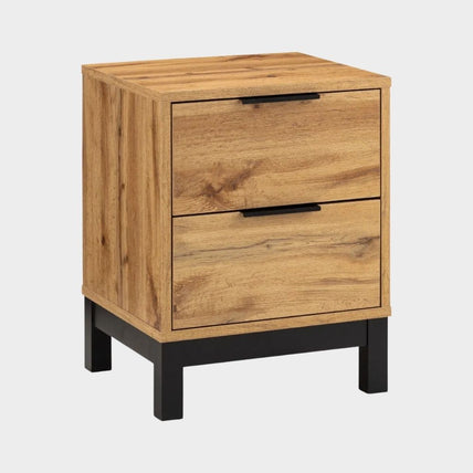 Bali Bedside 2 Drawer Oak