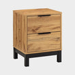 Bali Bedside 2 Drawer Oak