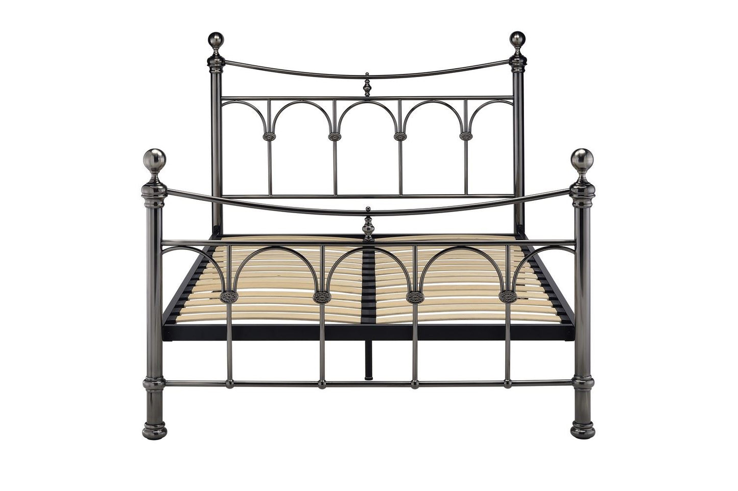 Gamma Bed Frame King Antique Nickel