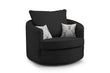 Verona Sofa Black Swivel Chair