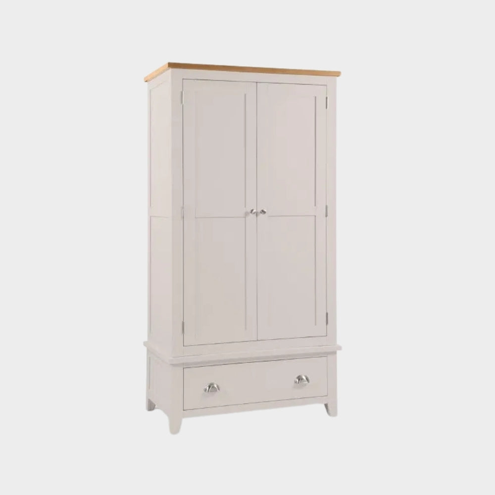 Richmond Wardrobe 2 Door 1 Drawer Elephant Grey