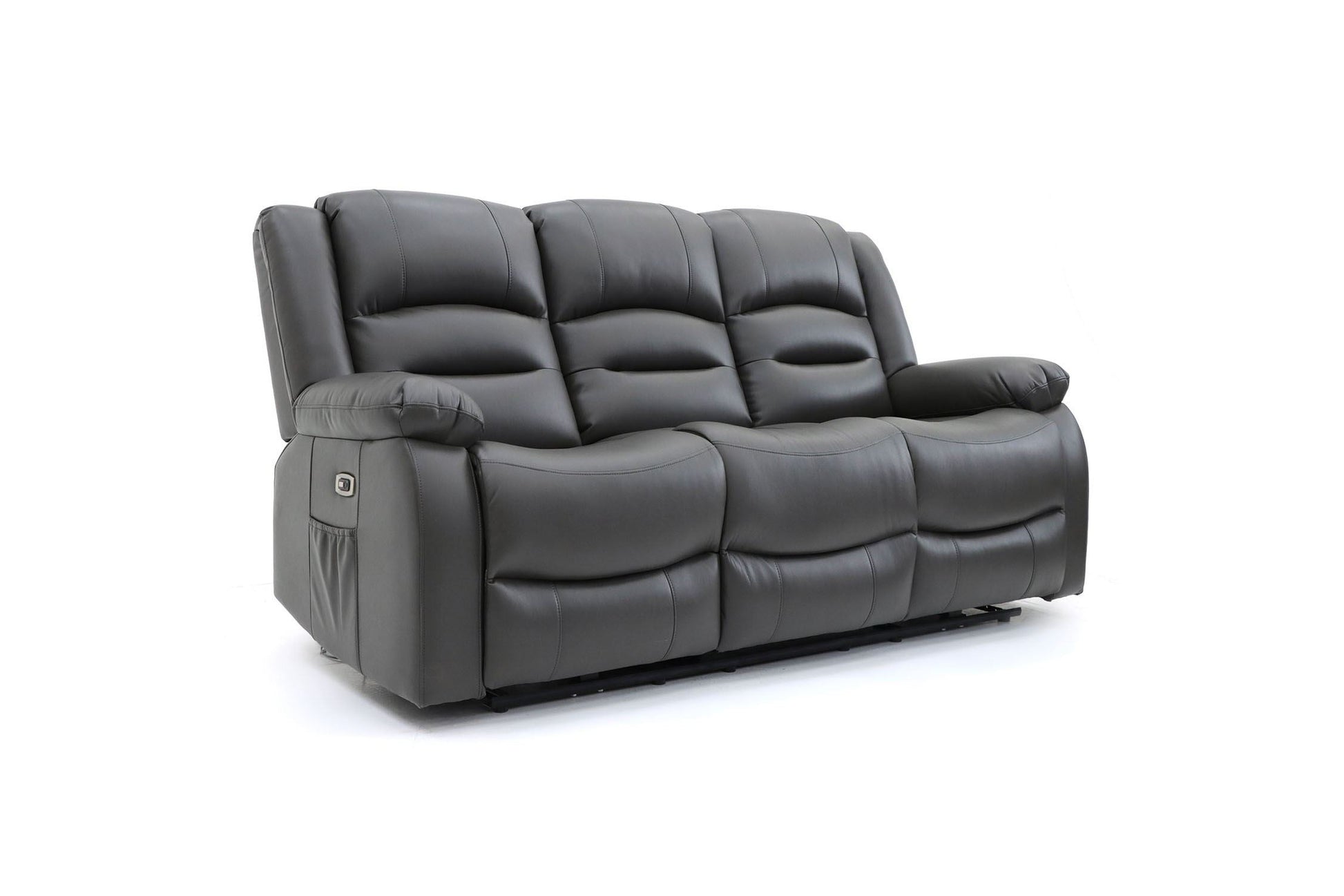 Alva Electric Recliner Sofa Grey 3 Seater