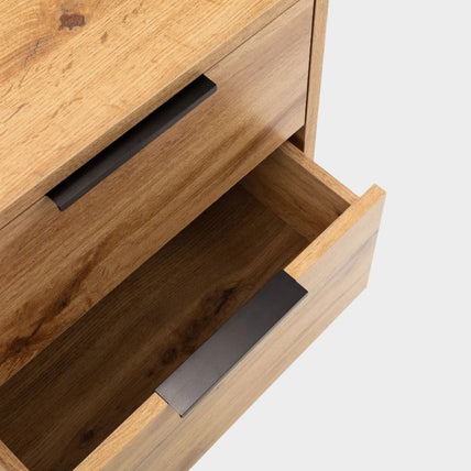 Bali Bedside 2 Drawer Oak