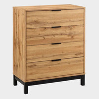 Bali Chest 4 Drawer Oak