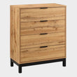 Bali Chest 4 Drawer Oak