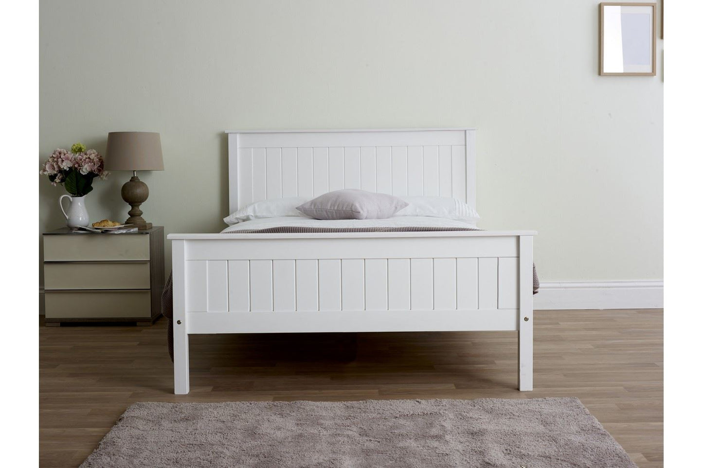 Taurus Bed Frame Single White