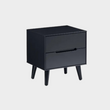 Alicia Bedside 2 Drawer Anthracite