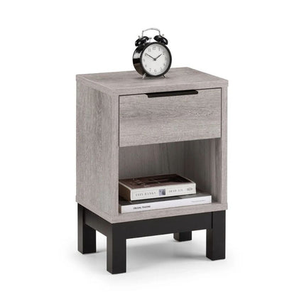 Bali Bedside 1 Drawer Grey Oak