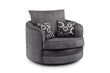 Shannon Sofa Black/Grey Swivel Chair