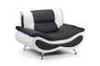 Napoli Sofa Black/White Armchair