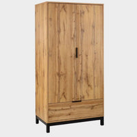 Bali Wardrobe 2 Door 1 Drawer Oak