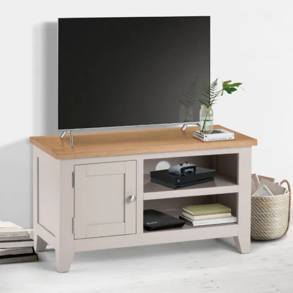 Richmond TV Unit Elephant Grey/ Euro Oak