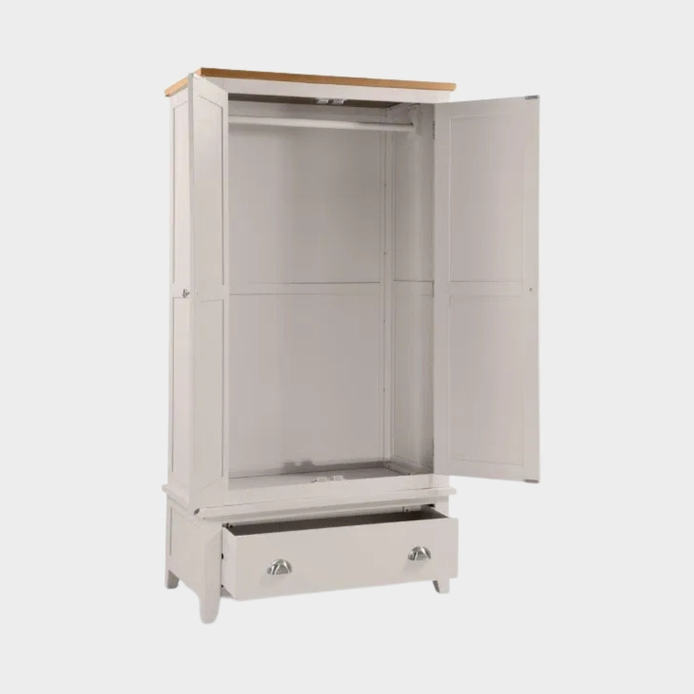 Richmond Wardrobe 2 Door 1 Drawer Elephant Grey
