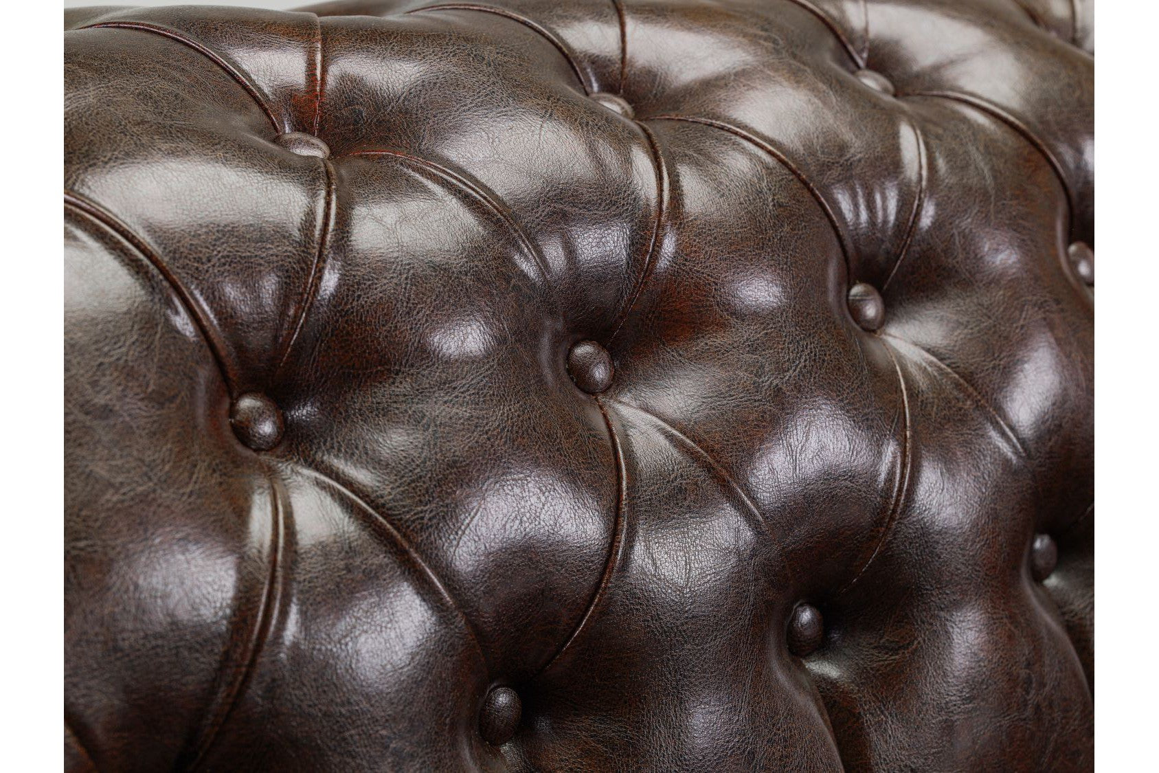 Chesterfield Sofa Antique Brown 3 Seater