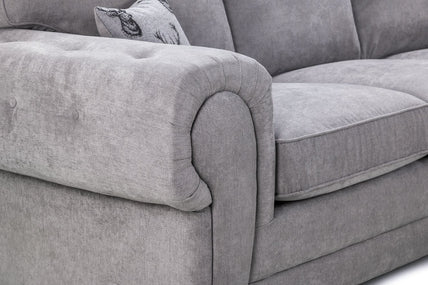 Verona Fullback Sofa Grey 3 Seater