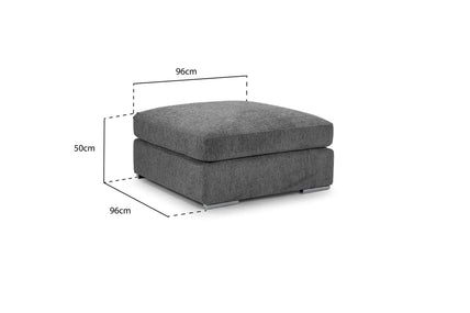 Naples Sofa Grey Footstool