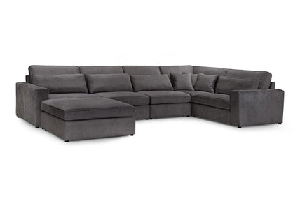 Kiana Modular Sofa Grey Right Hand Arm Piece