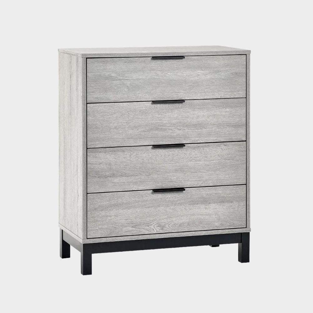 Bali Chest 4 Drawer Grey Oak