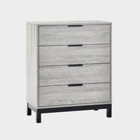 Bali Chest 4 Drawer Grey Oak