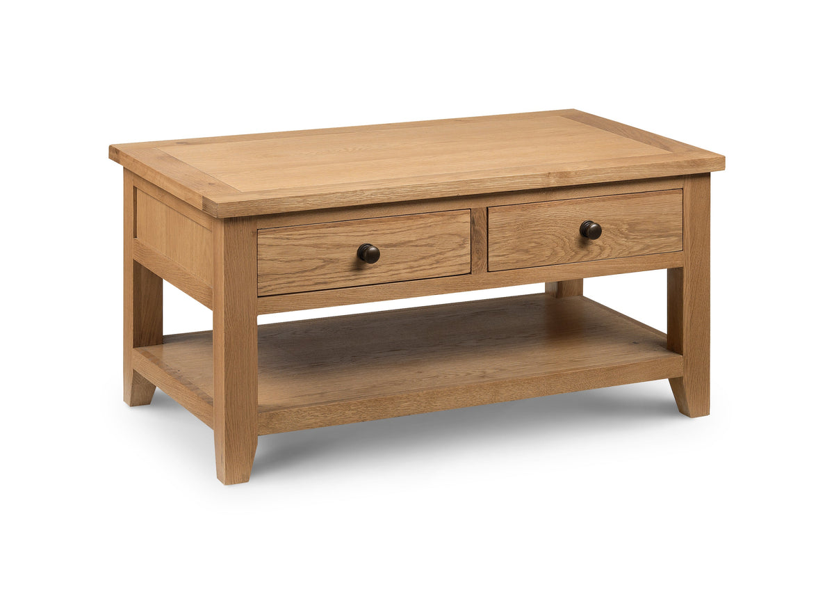 Alani Coffee Table With 2 Drawers Oak