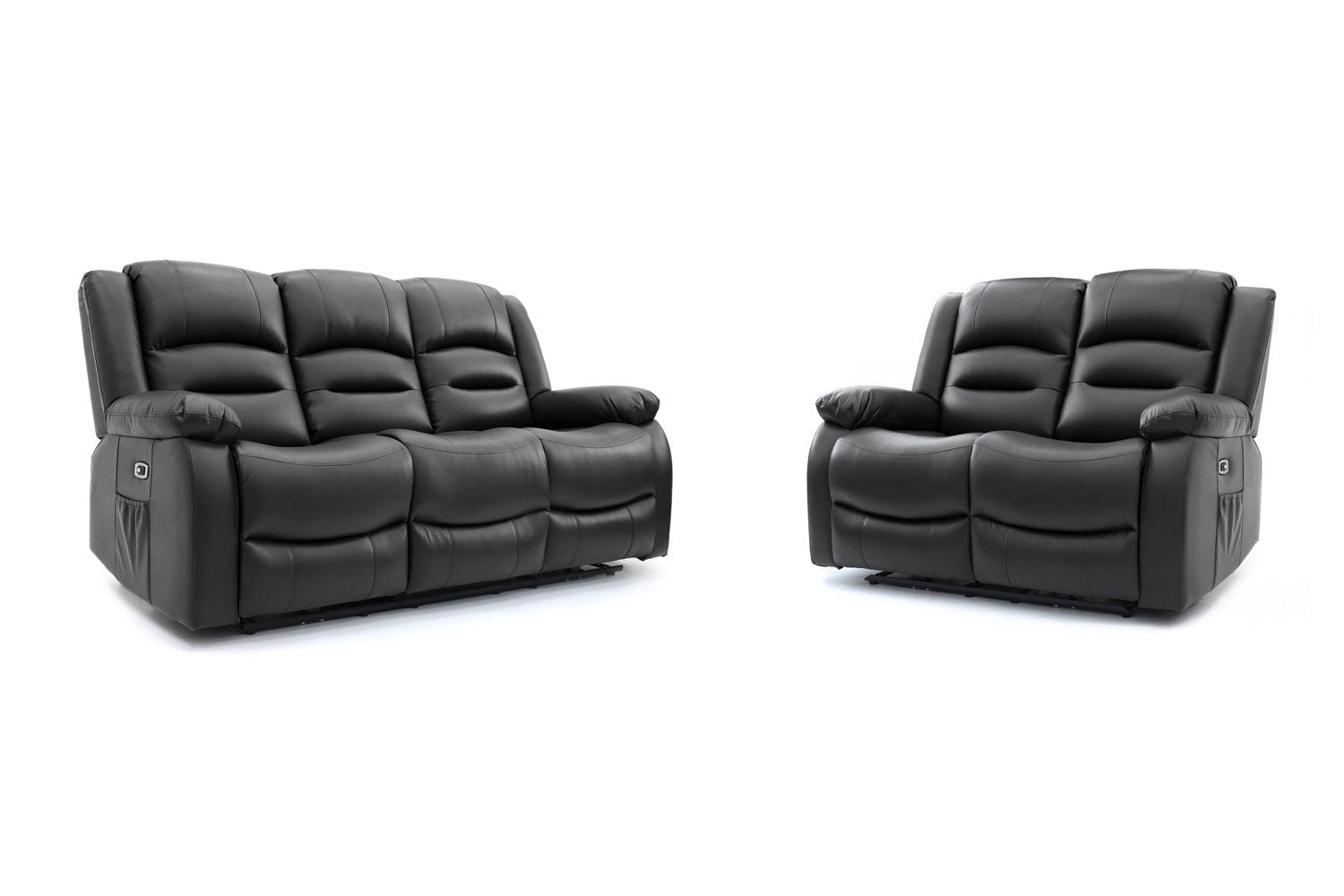 Alva Electric Recliner Sofa Black 3+2 Set