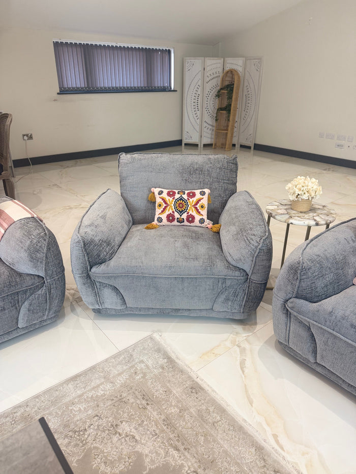 Marigold Sofa Grey Armchair