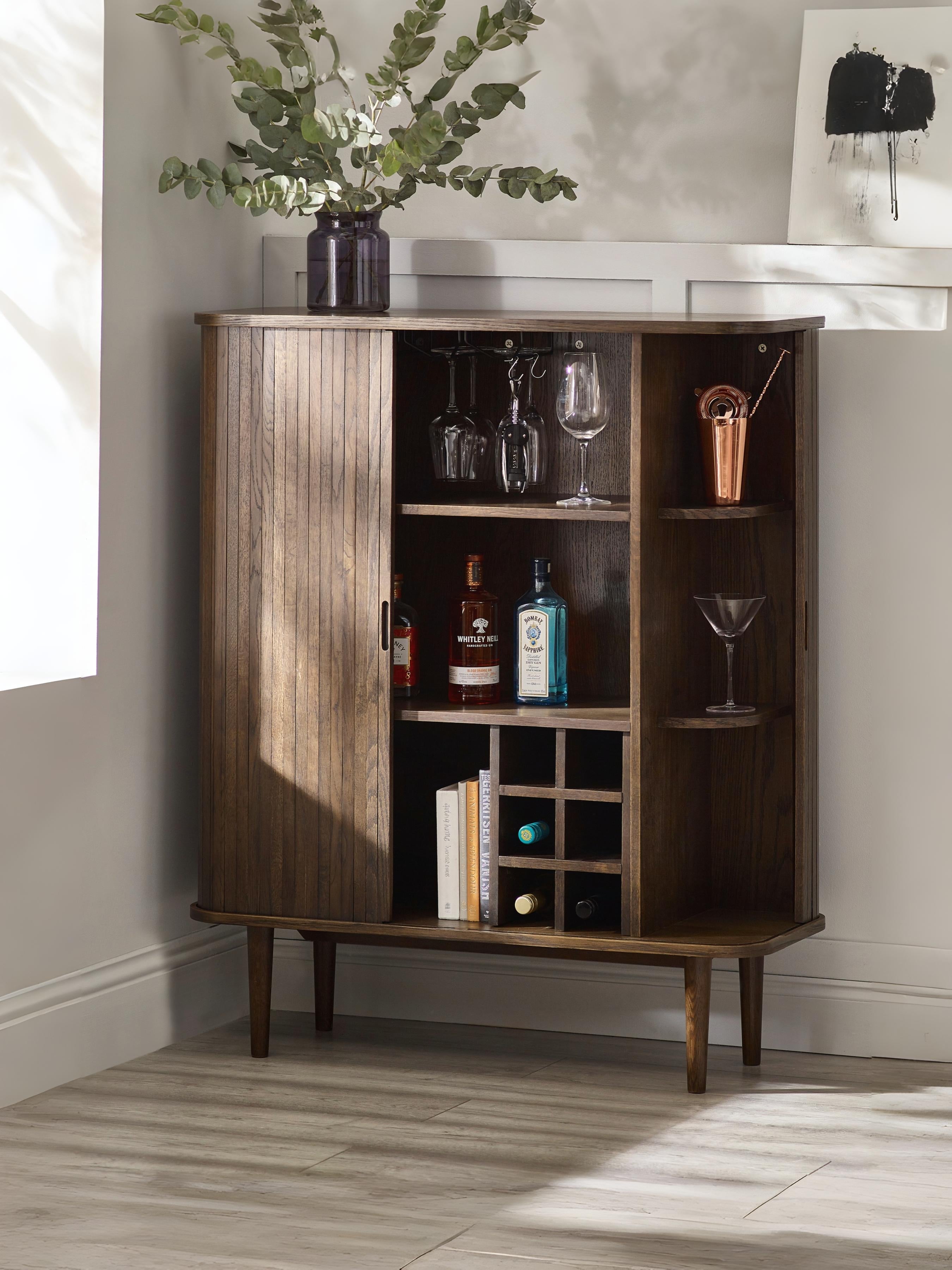 Annika Wine Cabinet Dark Brown