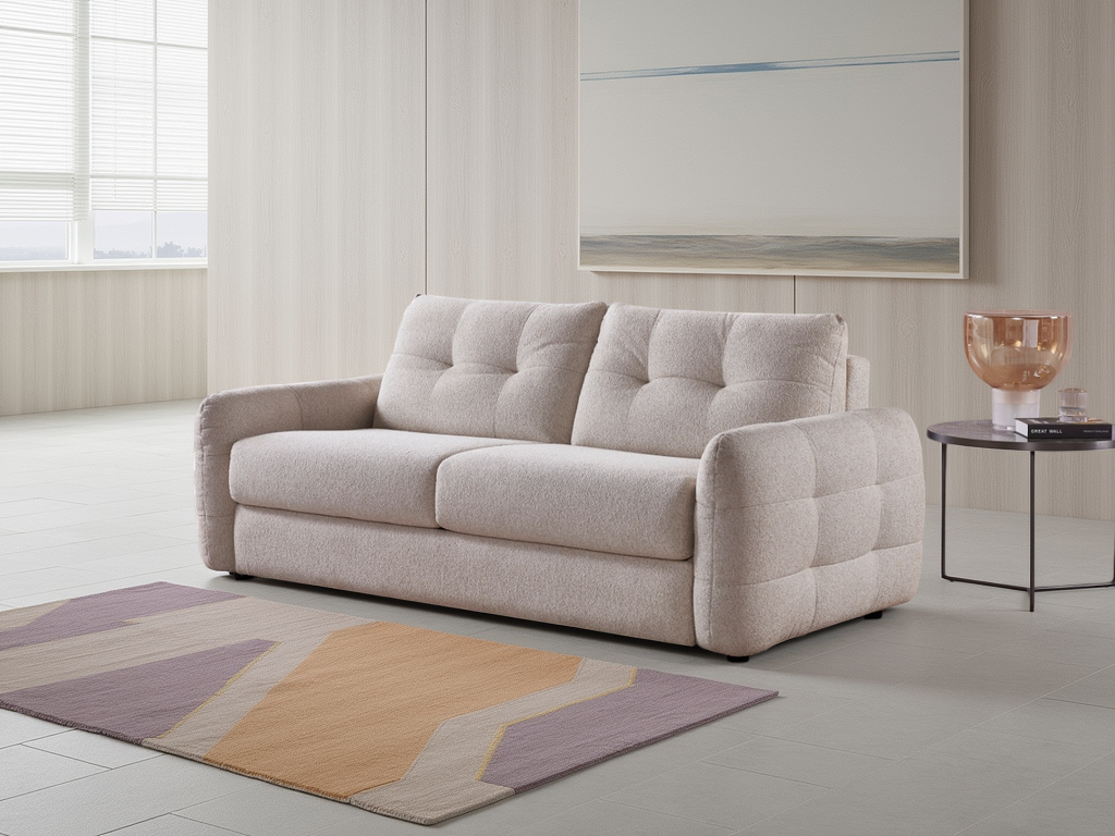 Athens Sofa Bed Beige 3 Seater