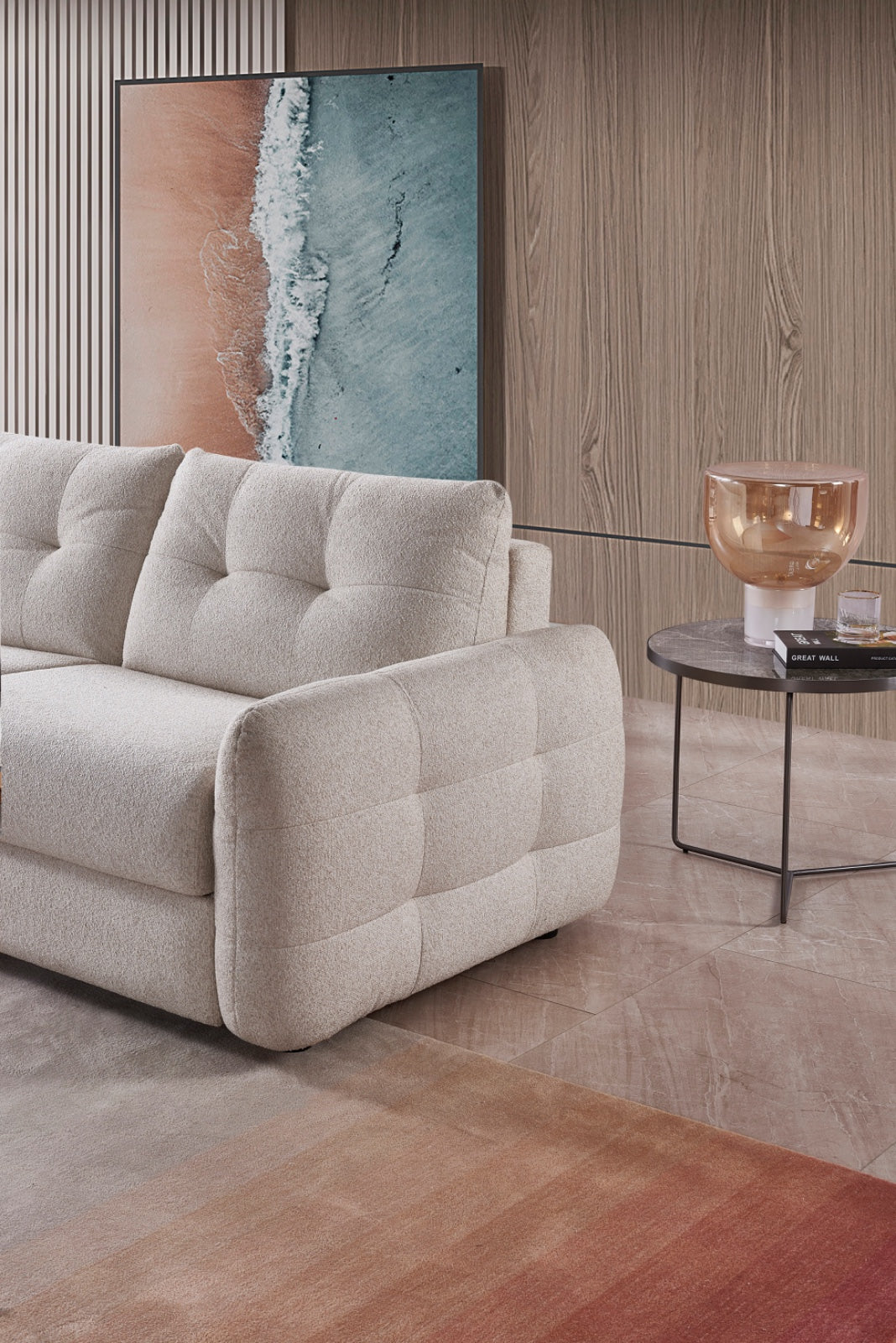 Athens Sofa Bed 3 Seater Beige