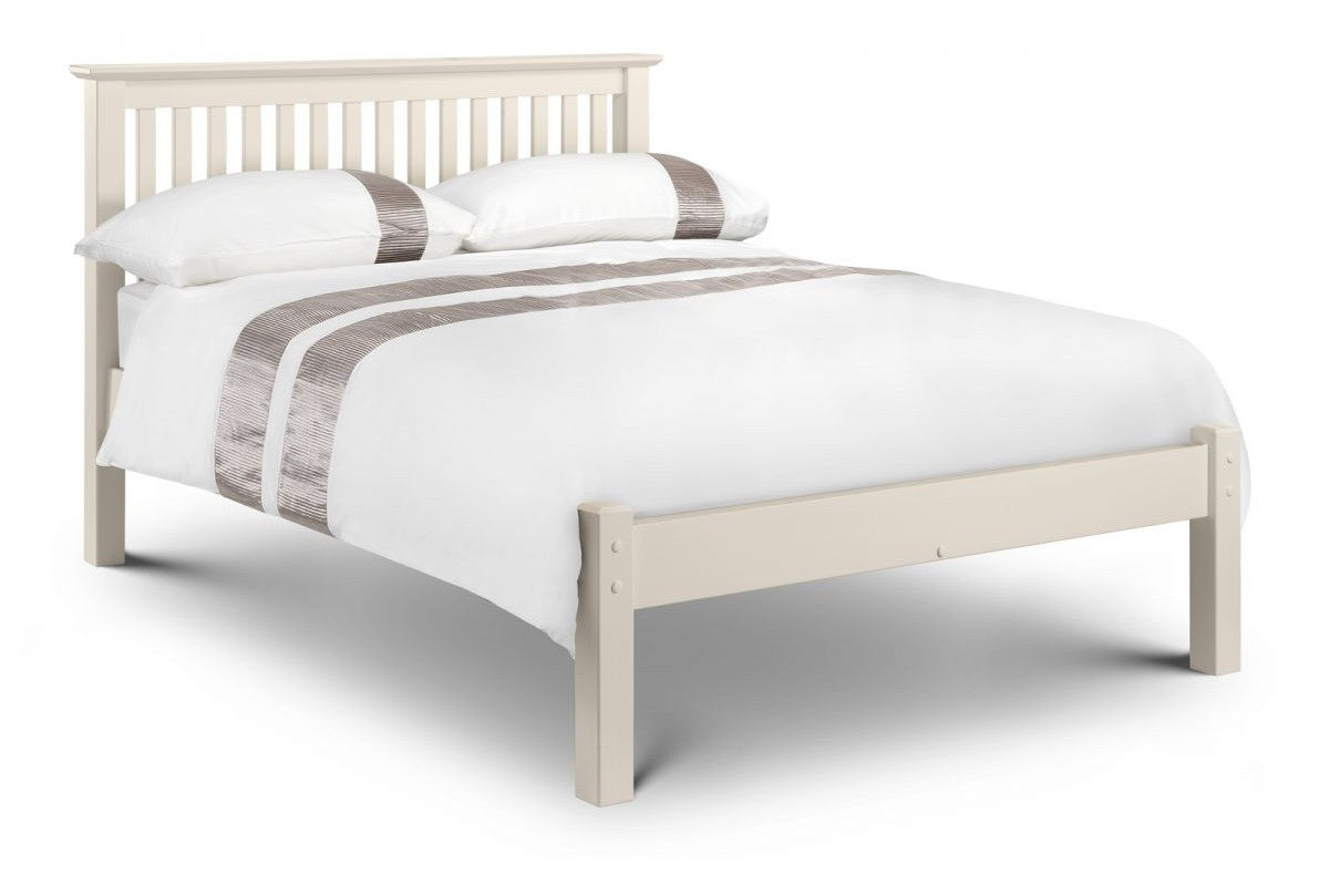 Barcelona Bed Frame King Stone White