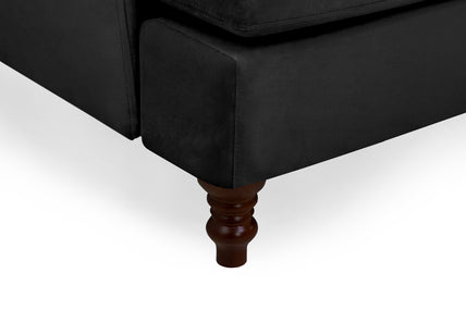 Bari Sofa Black Right Hand Facing Corner