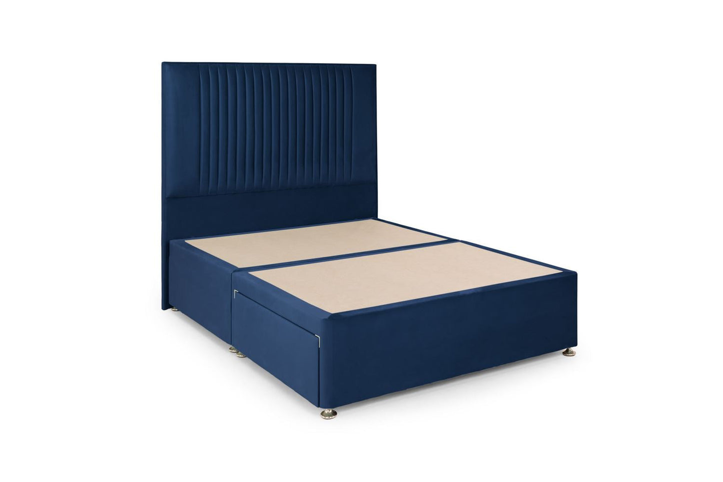 Bea 2 Drawer Bed Double Plush Navy 2 Drawers