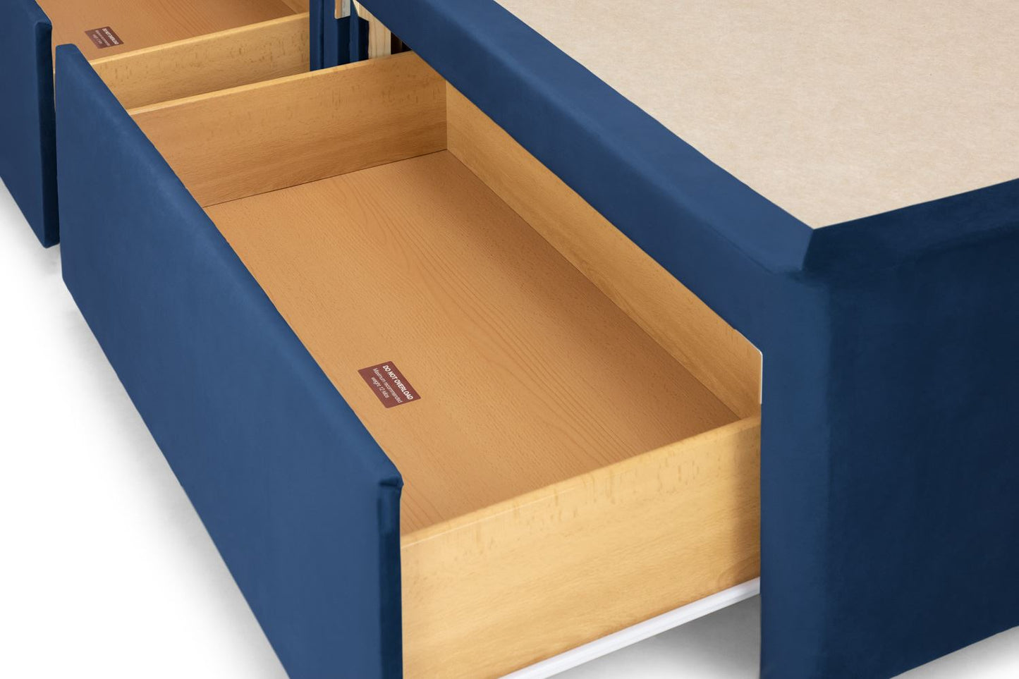 Bea 2 Drawer Bed Double Plush Navy 2 Drawers