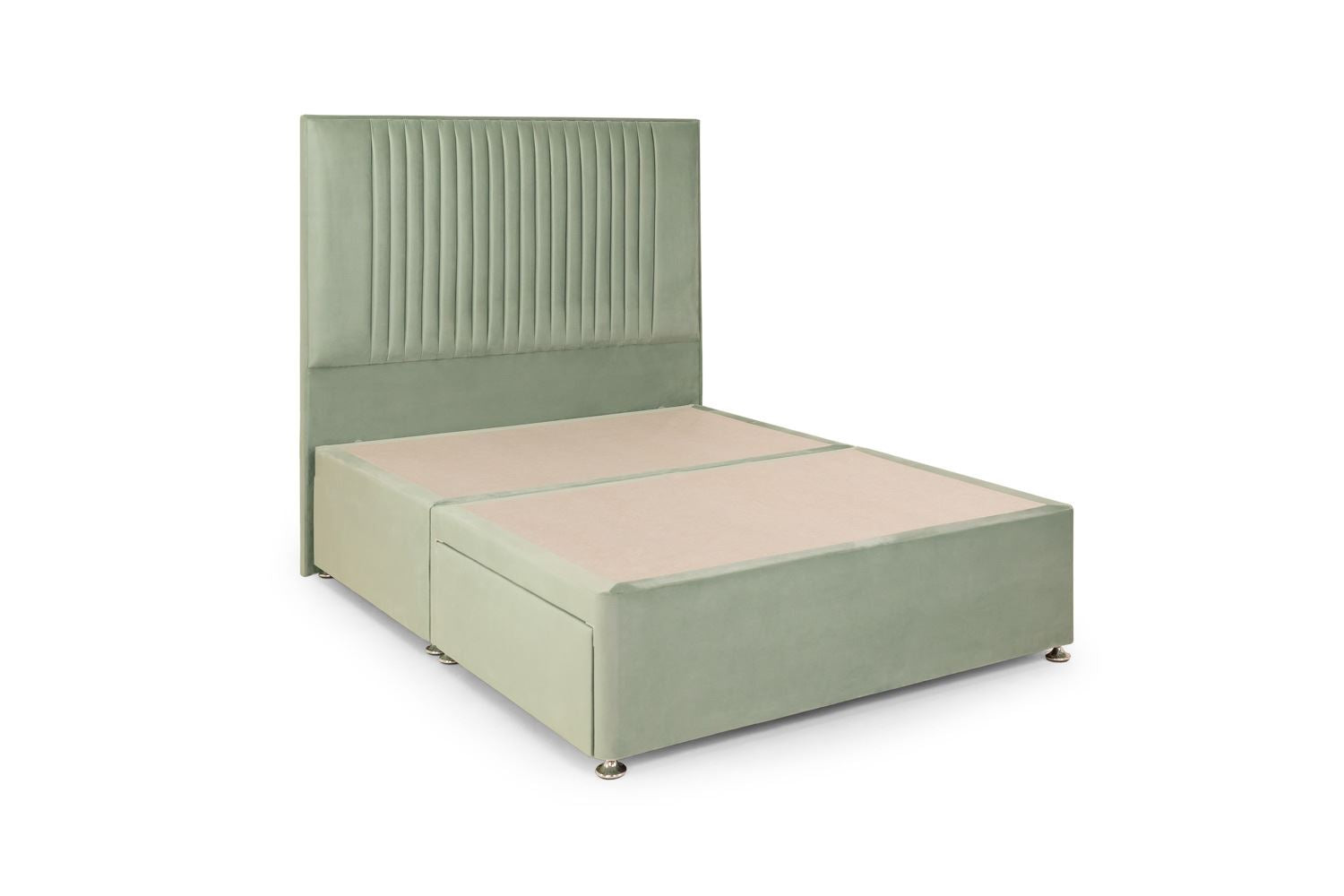 Bea 2 Drawer Bed Double Plush Sage 2 Drawers