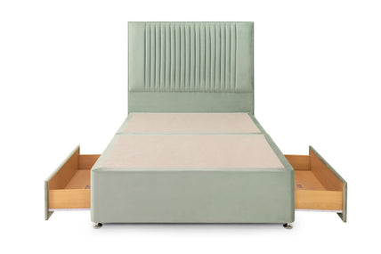 Bea 2 Drawer Bed Double Plush Sage 2 Drawers