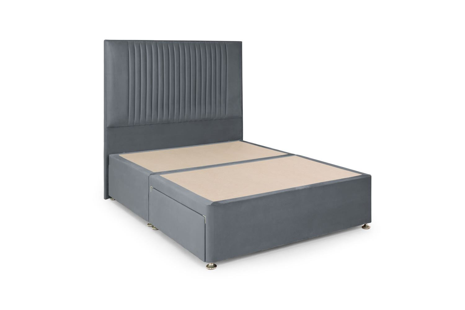 Bea 2 Drawer Bed Double Plush Steel 2 Drawers