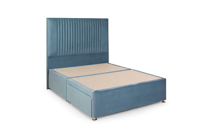 Bea 2 Drawer Bed Double Plush Teal 2 Drawers