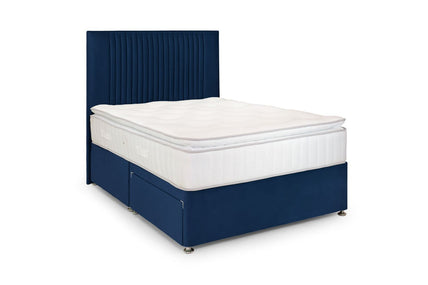 Bea 2 Drawer Bed King Plush Navy 2 Drawers