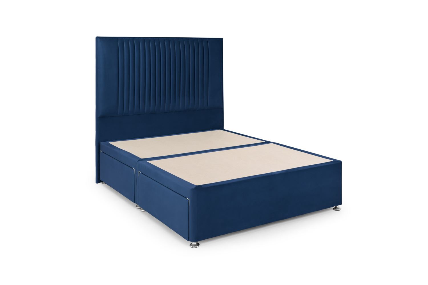 Bea 4 Drawer Bed Double Plush Navy 4 Drawers